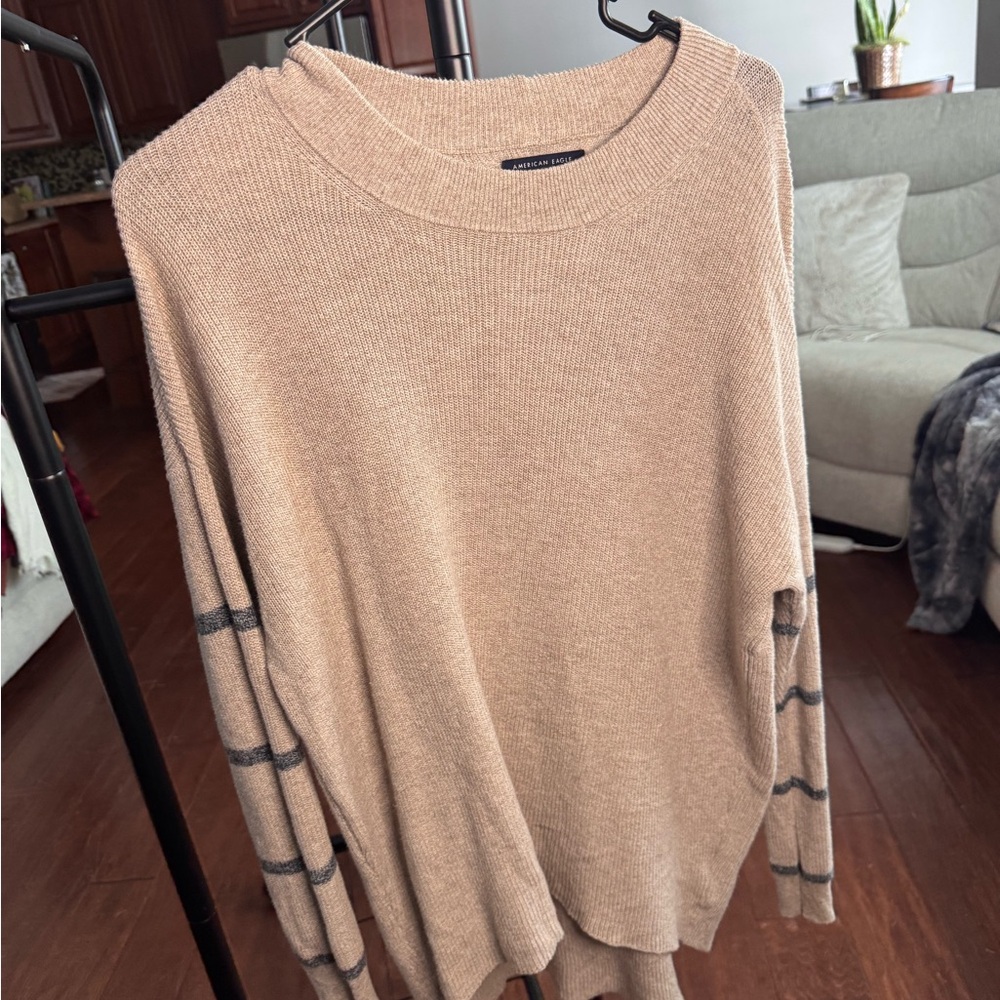 American Eagle Outfitters Beige Knit Sweater
